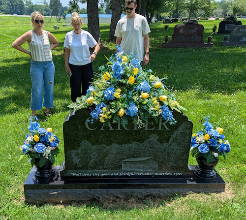 Fam at Dad's Grave